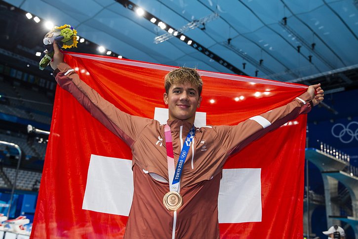 Noè Ponti a offert à la Suisse sa 10e médaille dans ces JO © KEYSTONE/EPA/Patrick B. Kraemer