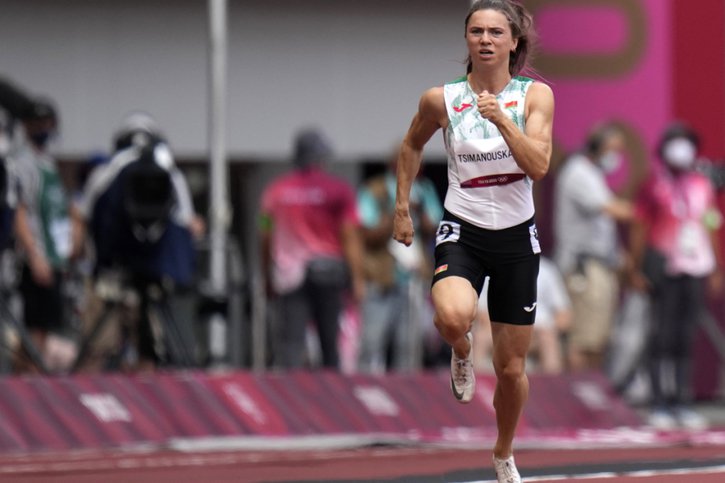 Krystsina Tsimanouskaya est une sprinteuse, pas une coureuse de 400 m. © KEYSTONE/AP/Petr David Josek