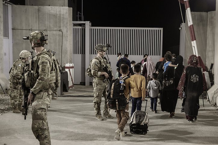 L'armée américaine dit contrôler complètement l'aéroport de Kaboul. © KEYSTONE/AP/Staff Sgt. Victor Mancilla