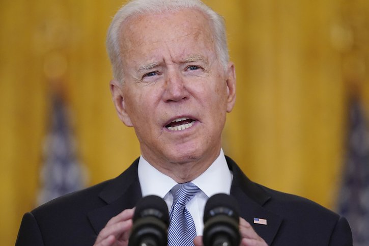 Le président américain Joe Biden s'exprime mardi soir au sujet du retrait de l'Afghanistan (archives). © KEYSTONE/AP/Evan Vucci