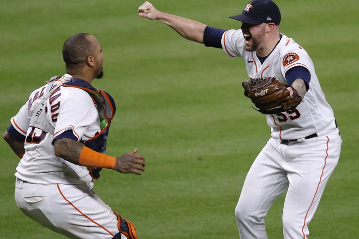La joie des Houston Astros, qualifiés pour les World Series © KEYSTONE/AP/Kevin M. Cox