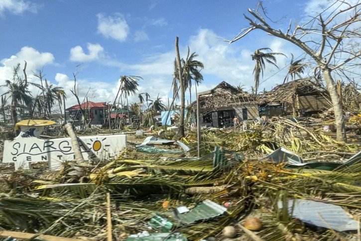 Le typhon Rai est d'ores et déjà l'un des plus meurtriers de ces dernières années aux Philippines. © KEYSTONE/AP