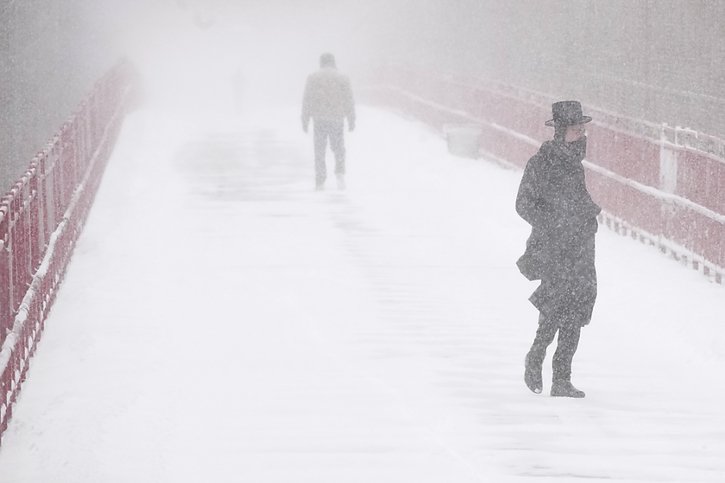 La ville de New York a été battue par le vent glacial de la tempête "bomb cyclone". © KEYSTONE/AP/Mary Altaffer