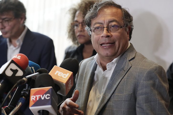 Le vote doit départager l'opposant de gauche Gustavo Petro (photo) et l'homme d'affaires indépendant Rodolfo Hernandez. © KEYSTONE/EPA/Carlos Ortega