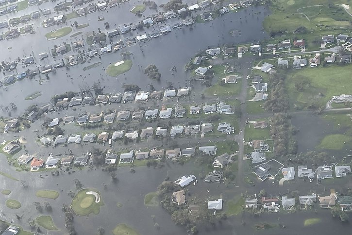 L'ouragan pourrait être le plus meurtrier de l'histoire de Floride, selon Joe Biden. © KEYSTONE/EPA/Petty Officer 3rd Class Kruz Sanders HANDOUT