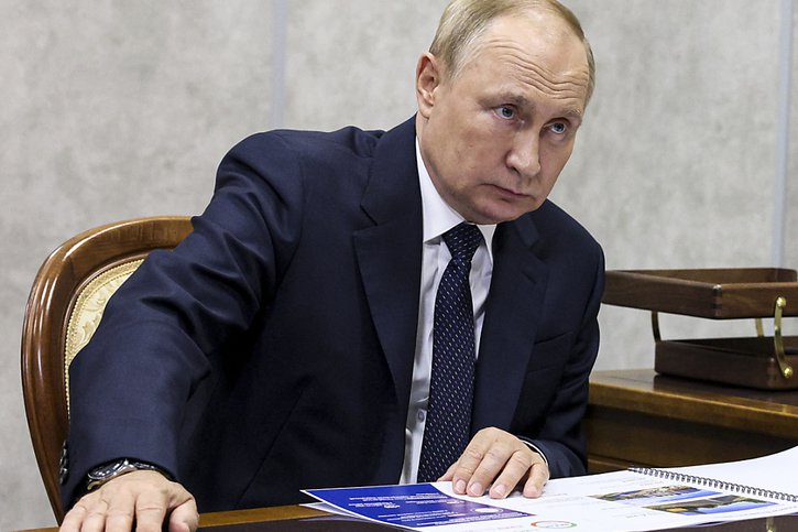 Vladimir Poutine a assuré que la Russie "n'aspire pas" à la restauration de l'URSS (archives). © KEYSTONE/AP/Gavriil Grigorov