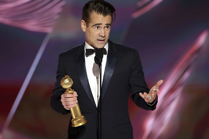 Colin Farrell a décroché la récompense du meilleur acteur dans une comédie. © KEYSTONE/AP/Rich Polk