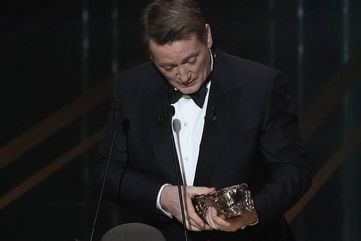 Benoît Magimel a été récompensé pour la deuxième année d'affilée du César du meilleur acteur, du jamais vu. © KEYSTONE/AP/Christophe Ena