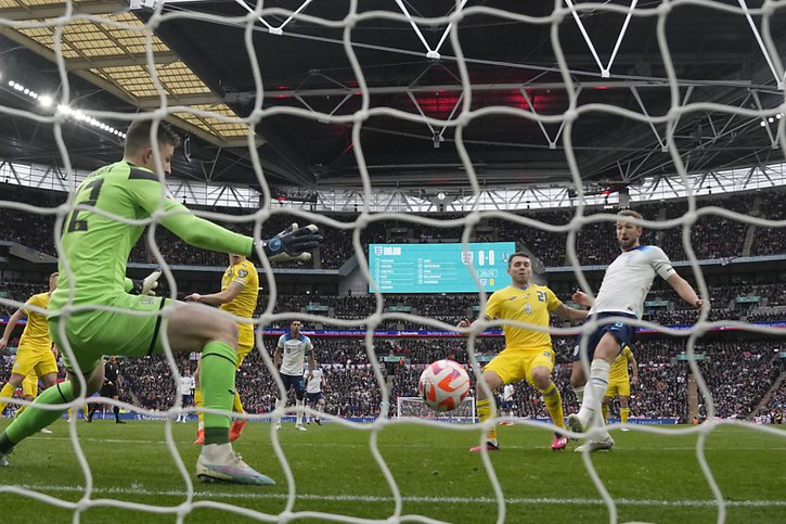 Harry Kane inscrit le premier but anglais © KEYSTONE/AP/Alastair Grant