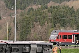Deux trains renversés et des blessés