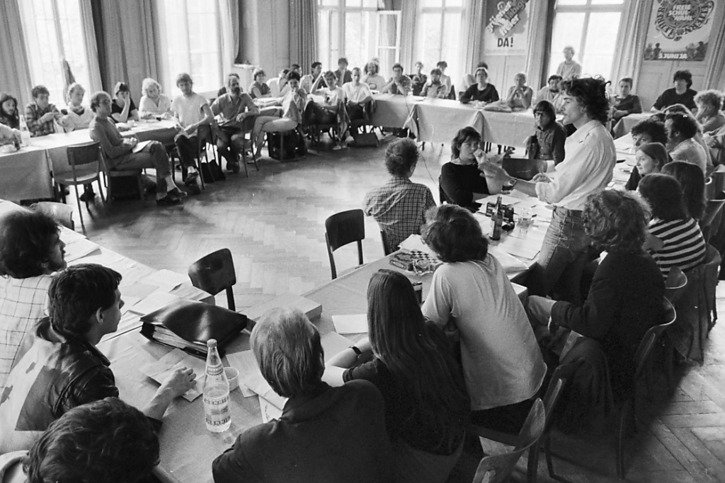 Le parti écologiste suisse a vu le jour le 11 juin 1983, à Berne. © KEYSTONE/STR