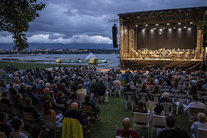 La 4e édition du Festival de l'OSR aura lieu les 17-18 et 19 août à Genève-Plage (archives). © KEYSTONE/MARTIAL TREZZINI