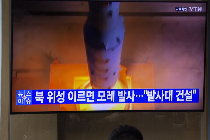 Selon Pyongyang, l'engin tiré est une fusée. © KEYSTONE/EPA/JEON HEON-KYUN