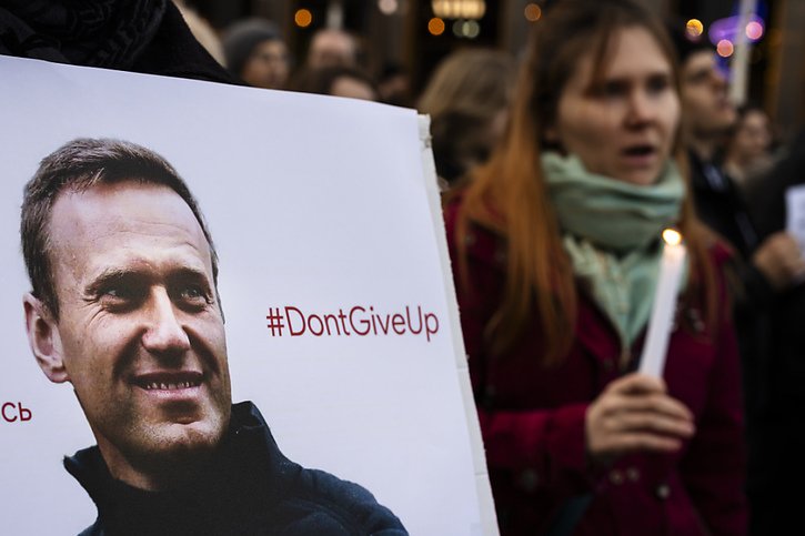 Alexeï Navalny est décédé le 16 février en prison dans le grand nord russe. © KEYSTONE/MICHAEL BUHOLZER
