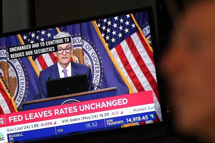 Le président de la Fed, Jerome Powell, a prévenu qu'il faudrait sans doute "plus de temps que prévu" avant d'avoir confiance dans la baisse de l'inflation. © KEYSTONE/AP/Seth Wenig