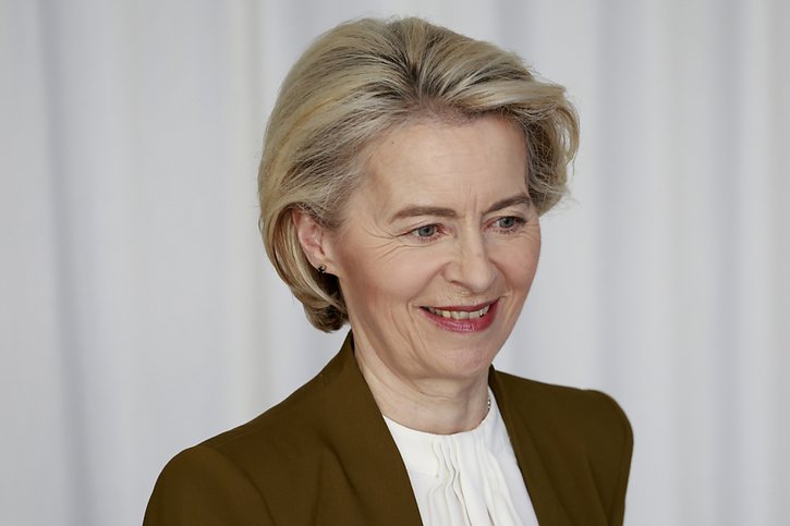 La présidente de la Commission européenne Ursula von der Leyen sera à la Conférence sur l'Ukraine en juin (archives). © KEYSTONE/AP/Aurelien Morissard