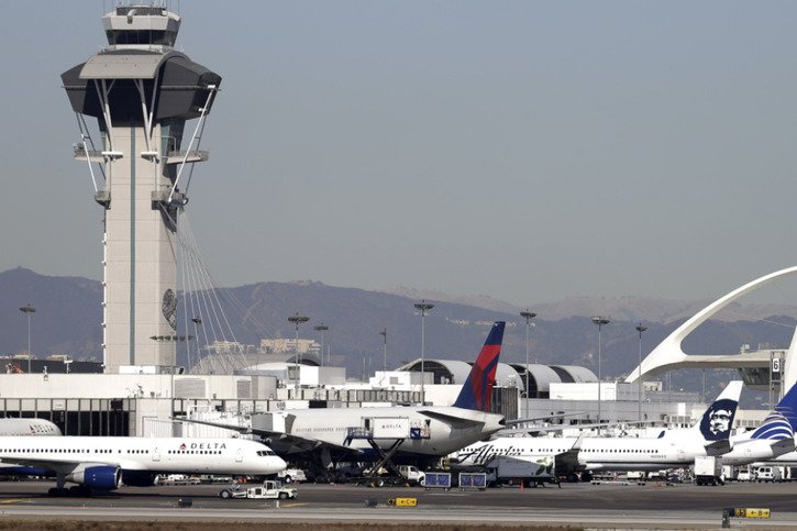 L'avion Boeing a perdu sa roue lors de son décollage à l'aéroport de Los Angeles (archives). © KEYSTONE/AP/Gregory Bull