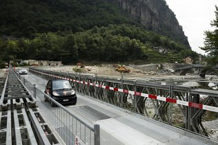 Ouverture du pont de remplacement dans le Val Maggia